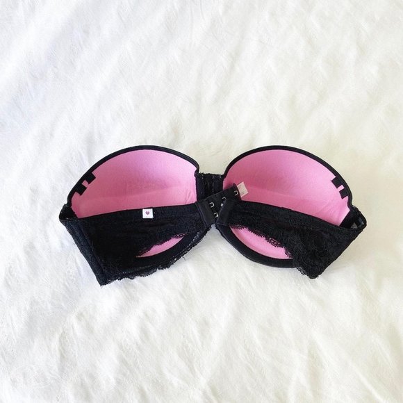 Victoria’s Secret PINK Black Strapless Bra 34C - Picture 2 of 3